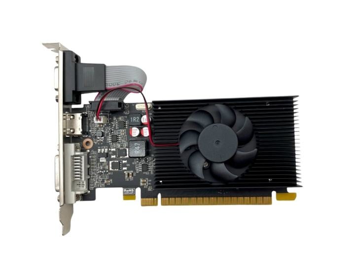 Видеокарта CBR GT710 2Gb DDR3, 64bit, 954Mhz, 1*HDMI + 1*DVI + 1*VGA, 29W, Ret [VGA-STX710-2G-RTL]
