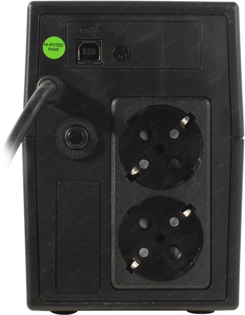 ИБП POWERMAN Back Pro 850 PLUS, линейно-интерактивный, 850ВА, 480Вт, 2 евророзетки с резервным питанием, USB, батарея 12В 9Ач 1 шт., 298мм х 101мм х 142мм, 5.0 кг./ UPS POWERMAN Back Pro 850 PLUS, line-interactive, 850VA, 480W, 2 euro sockets with backup
