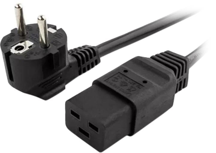 Filum <FL-PC16-EU-C19-1.8M> Кабель IEC-320-C19 - розетка 220V 1.8м  Европейский стандарт, Г-образный