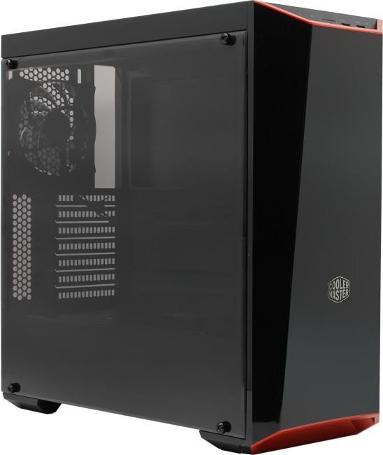 Б/У Miditower Cooler Master <MCW-L5S3-KANN-01> MasterBox Lite 5 Black&Black  ATX без БП,  с  окном
