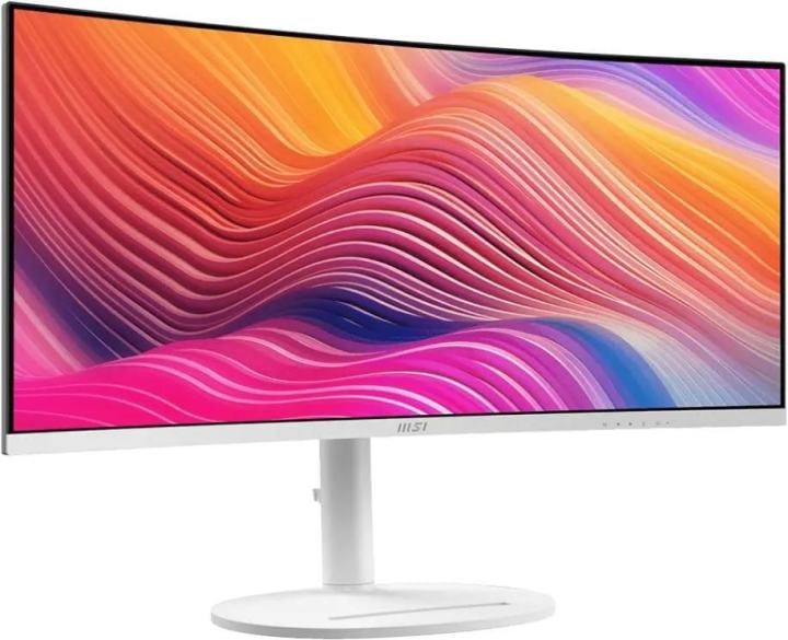 Монитор 34" MSI Modern MD342CQPW White (VA, 3440x1440, HDMI+HDMI+DP+Type C, 4 ms, 178°/178°, 300 cd/m, 3500:1 (100M:1), 120Hz, Spk, Curved 1500R)