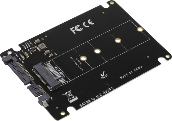 ExeGate EXE-527 Адаптер M.2 B key 2280/2260/2242/2230 -> 2.5" SATA <EX283708RUS>