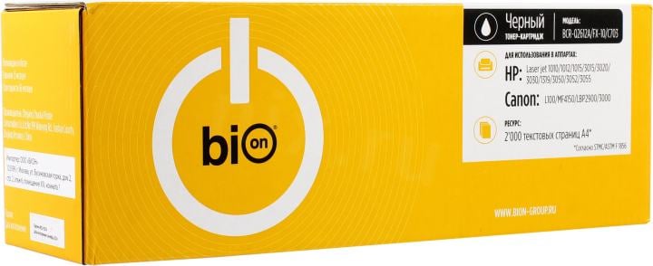 Bion BCR-Q2612A/FX-10/C703 Картридж для Canon  LaserJet M1005,1010,1015,1020,1022,M1319f,3015,3020,3030/Canon i-SENSYS FAX-L95,100,120,140,160,MF-4018,4120,4140,4150,4270 (2000 стр.),Черный
