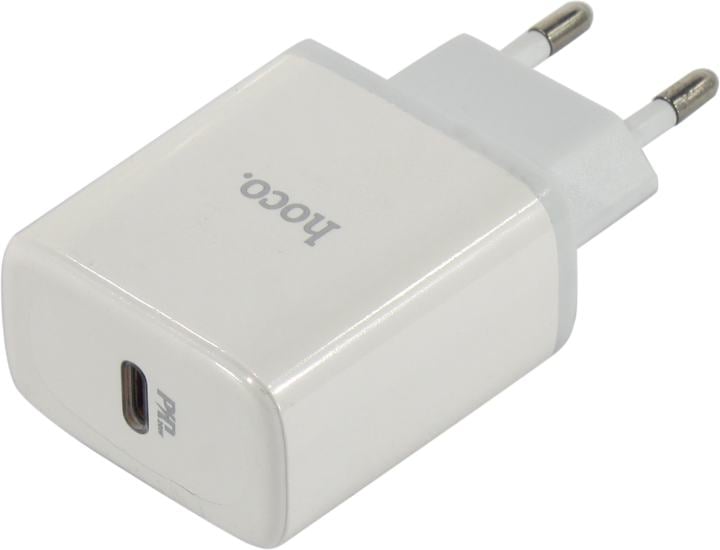 Hoco <C104A White> Зарядное устройство USB (Вых.  DC5/9/12V, 20W, USB-C)