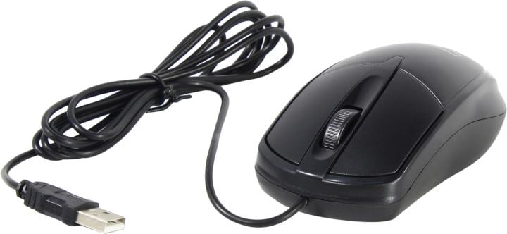 CBR CM 120 Black USB, Мышь офисн., оптич., 1000 dpi, 3 кн., 1,8 м