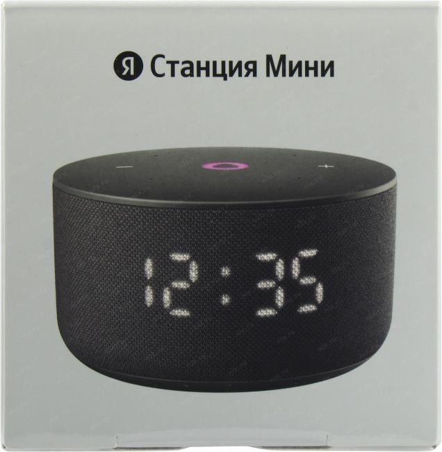 Яндекс Станция мини <YNDX-00027BLK Black> (12W, WiFi, Bluetooth5.0,  голосовой помощник Алиса)