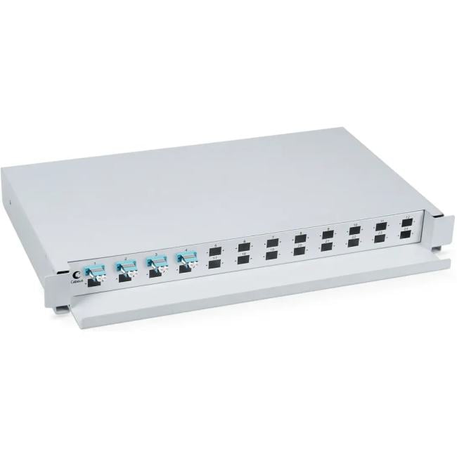 Кросс оптический стоечный 19" 1U (ШКОС) укомплектованный 4 порта LC/MM НИКС/24-У с  пигтейлами и адаптерами