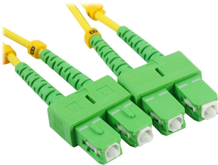 ExeGate <FC-D-9-SC/APC-SC/APC-2M-LSZH> Patch cord ВО, SC/APC-SC/APC, Duplex, LSZH, SM  9/125 2м <EX297909RUS>