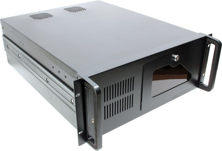 Procase B430L-B-0 черный {4U глубина 540мм, внешн 3x5.25, внутр 8xHDD, MB 12"x13",без Б/П PS2}