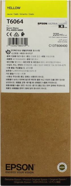 Epson C13T606400 картридж к St.Pro 4800/4880 (yellow), 220 мл.(LFP)