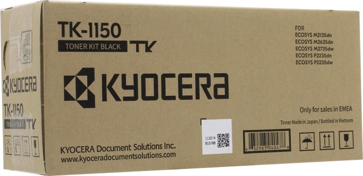 Картридж лазерный Kyocera TK-1150 1T02RV0NL0 черный (3000стр.) для Kyocera P2235dn/P2235dw/M2135dn/M2635dn/M2635dw/M2735dw