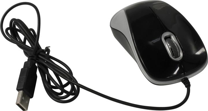 DELUX Optical Mouse <DLM-377 USB  Silver/Black> (RTL) 3btn+Roll