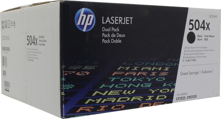 Картридж HP Color LaserJet CE250XD Dual Pack Black Print Cartridge with ColorSphere Toner (двойная упаковка)