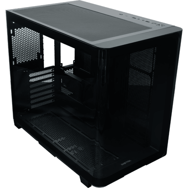 QR600-0F-UC-L Корпус XASTRA QR600 0F-UC Black ATX/Aquarium/Curve Glass /Led Strip/No fans/Type-C/