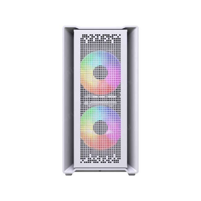 Powercase Корпус Mistral SM04 ARGB, Tempered Glass, Front Nylon Filter, 3x120mm ARGB PWM fans, белый, mATX  (CMMSM04W-A3)