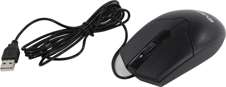 SVEN Optical Mouse <RX-30 Black> (RTL)  USB  3btn+Roll