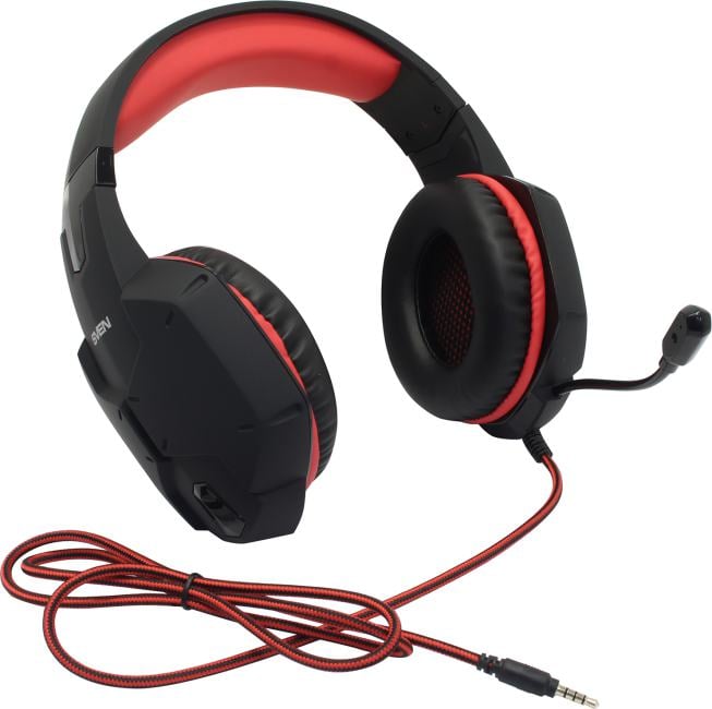 Наушники с микрофоном SVEN AP-G988MV <Black-Red> (шнур  1.2м,  с  регулятором громкости)