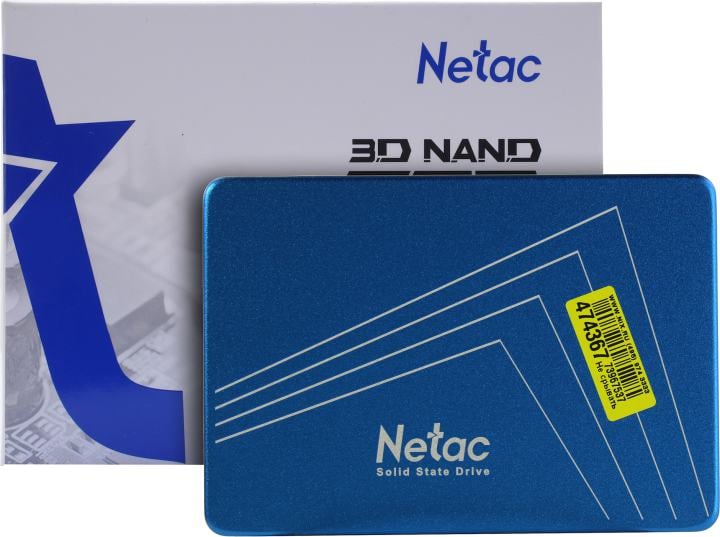 Диск SSD Netac - N535S, для ноутбука, 2.5", 240 ГБ, SATA, 6 Гб/с, speed write-520МБ/с read-560МБ/с, TLC, NT01N535S-240G-S3X