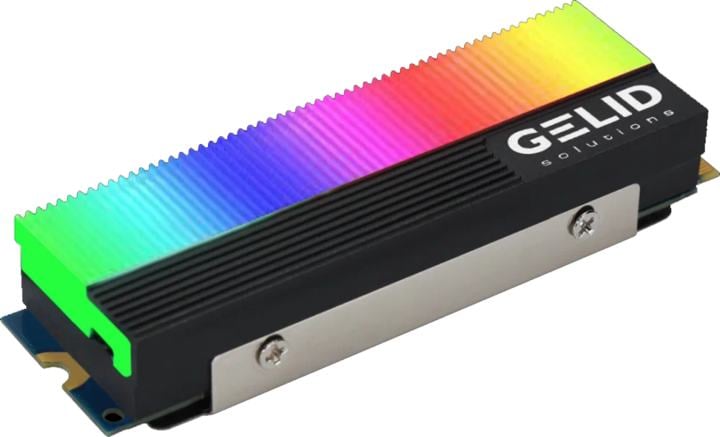 M2-RGB-01 Радиатор для M.2 SSD GELID Glint ARGB, 73x24х15 мм, ARGB подсветка