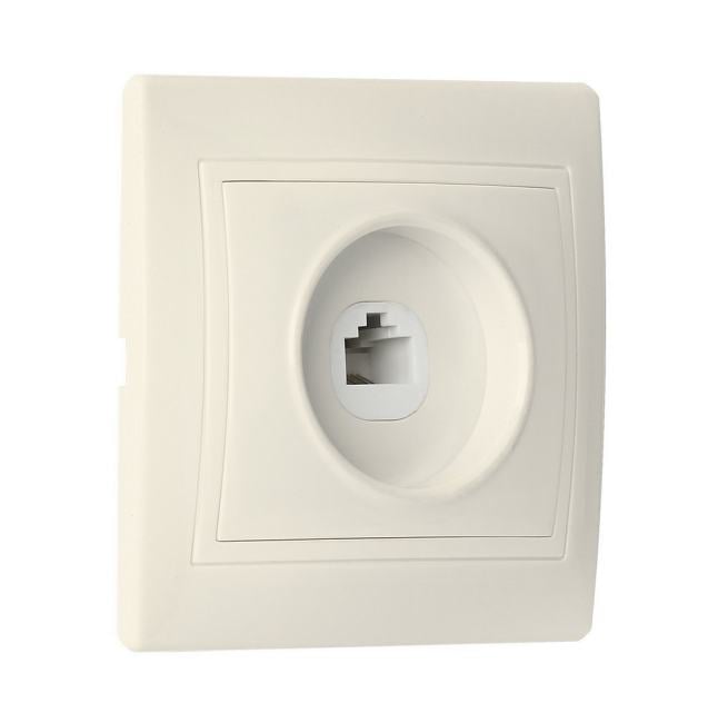 SBE-01i-S1-RJ Розетка компьютерная RJ-45 1-местная  бежевая "Венера" (SBE-01i-S1-RJ)