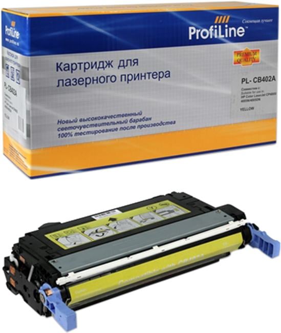 ProfiLine PL_CB402A_Y Картридж PL-CB402A (№642A) для принтеров HP Color LaserJet CP4005/CP4005dn/CP4005n Yellow 7500 ко