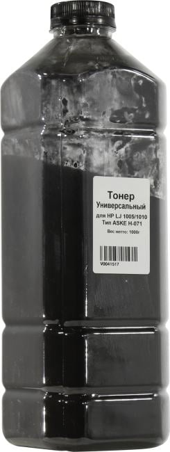 Тонер универсальный для НР LJ 1005/1010 (Тип ASKE H-071),  Bk, 1кг, канистра