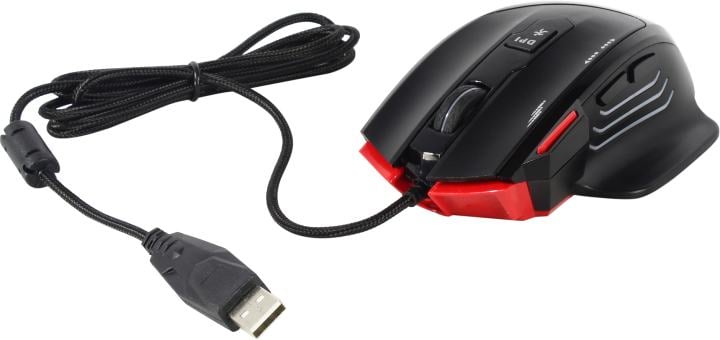 Гарнизон Мышь игровая GM-790G, 6 кнопок + колесо кнопка, грузики, 3200DPI, кабель 1.5м