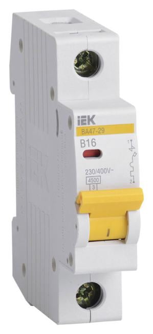 iEK ВА47-29 <283189> Автоматический  выключатель (1P, 16A)