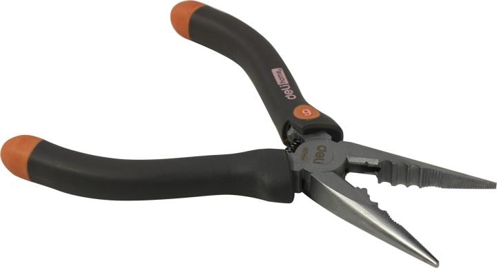 Удлиненные плоскогубцы "Home Series Gray" Deli HT2106C 160мм, эксклюзивный дизайн, рукоятка из высококачественного софттач пластика