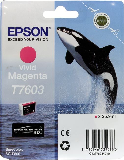 Картридж T7603 <C13T76034010/C13T76034N10> Vivid Magenta для  Epson  SureColorSC-P600