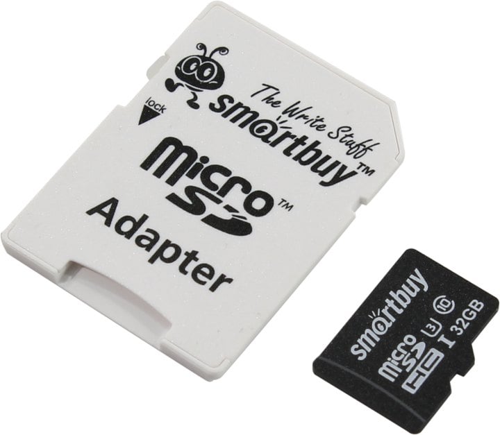 Карта памяти MicroSDHC 32 Gb SmartBuy class10 PRO90/70Mb/s для видеорегистр. UHS-I (U3) SB32GBSDCL10U3-01