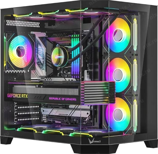 Корпус Formula Crystal Z6 Floe черный без БП ATX 2xUSB3.0  audio bott PSU