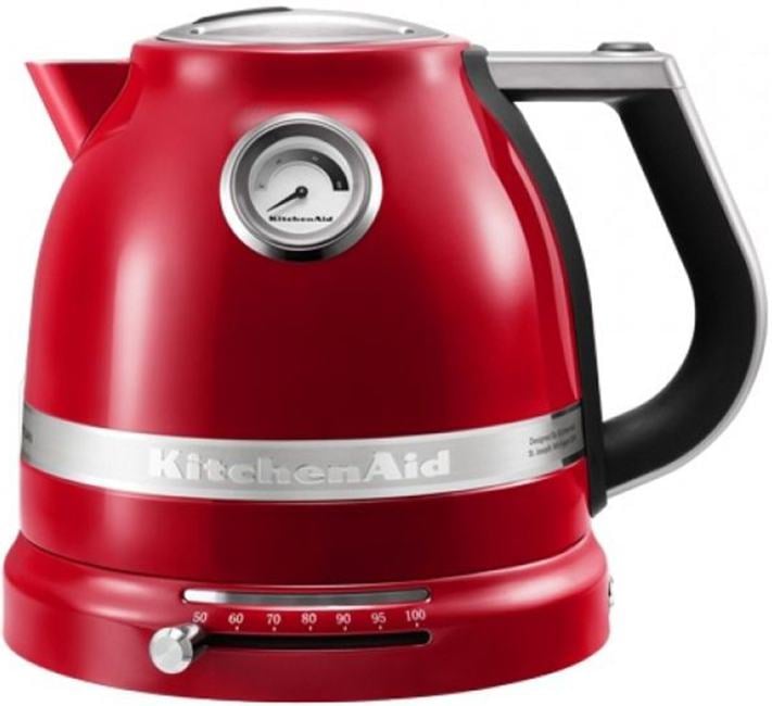 5KEK1522EER Чайник электрический KitchenAid 5KEK1522 1.5л. 2400Вт серебристый  матовый/красный (корпус: алюминий)