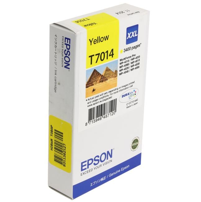 Картридж T7014 <C13T701440> Yellow для Epson WorkForce Pro WP-4015/4025/4095/4515/4525/4535/4545 (повыш.ёмкости)