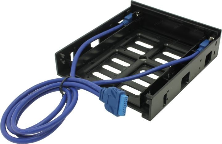 Exegate <HD-2U3> (Крепление для 2.5"/3.5" HDD в отсек 5.25",  2xUSB3.0)  <EX280445RUS>