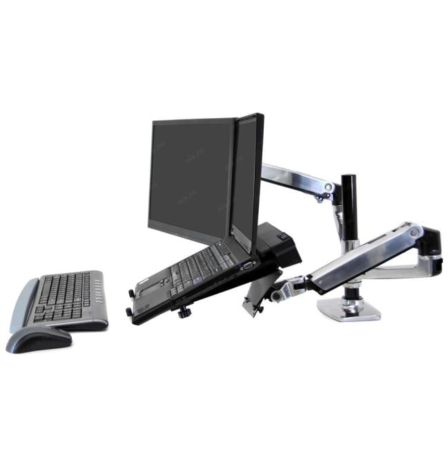 Ergotron LX Двойное наcтольное крепление, серебро (45-248-026)