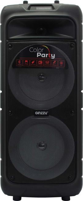 Колонка Ginzzu GM-230 (2x24W, Bluetooth, USB, microSD, FM,  ПДУ,  Li-Ion)