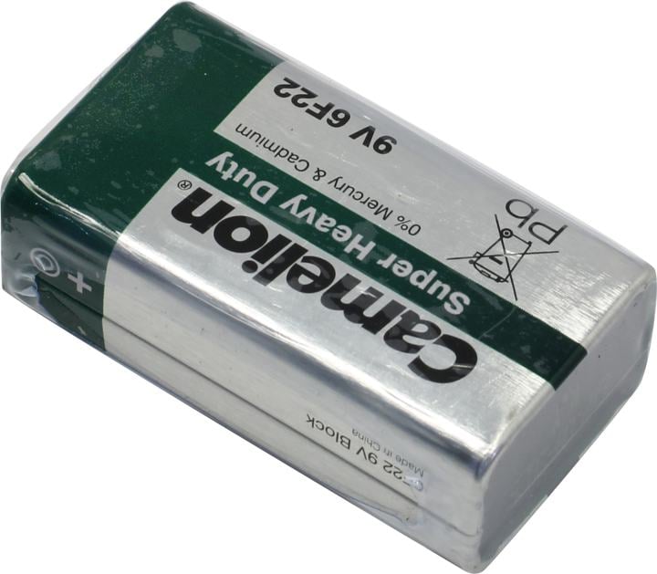 Батарейка Camelion Green, 6F22, Крона 9V, 1шт. (6F22-SP1G)