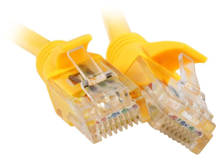 ExeGate <UTP-RJ45-RJ45-5e-2M-YL> Patch Cord UTP кат.5e,  2м, жёлтый <EX258674RUS> 