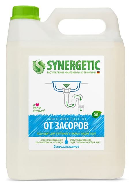 Средство для прочистки труб Synergetic  5л жидкость (108500)