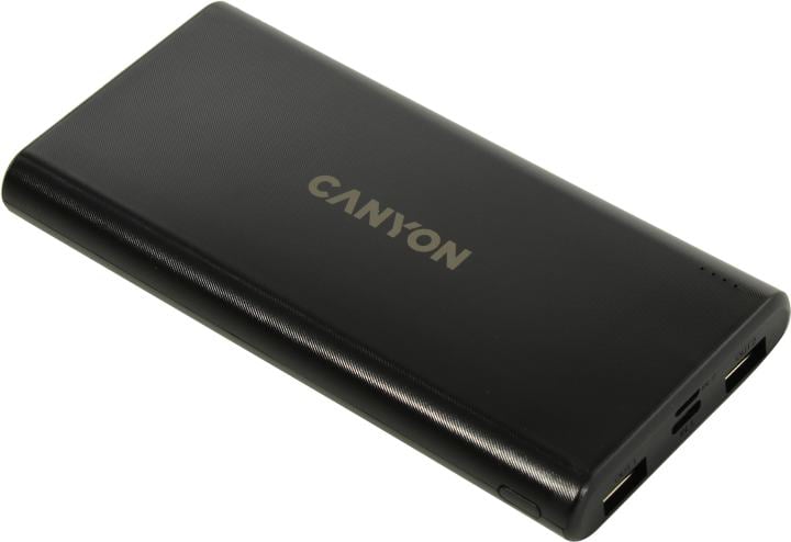 Внешний аккумулятор CANYON <CNE-CPB1006B> Black  (2xUSB 2.1A, 10000mAh)