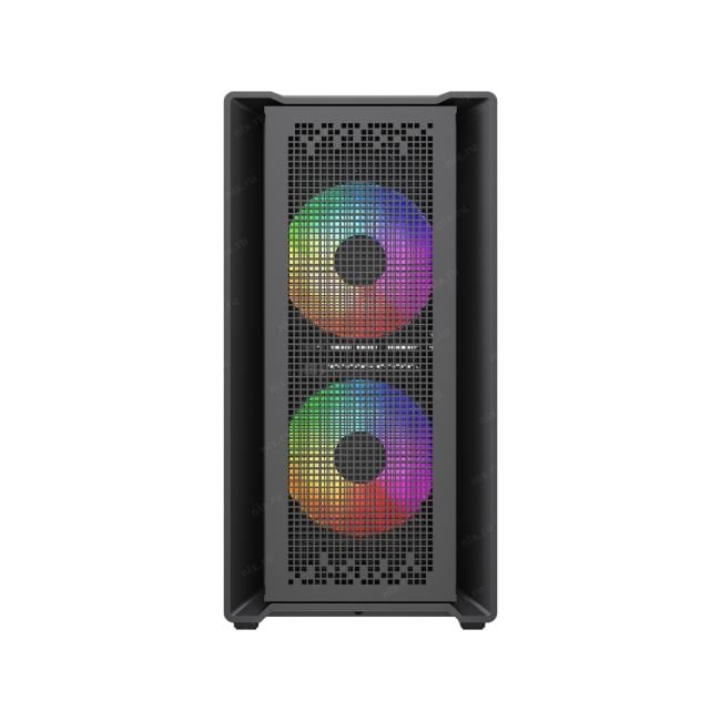 Корпус Powercase Mistral SM04 ARGB, Tempered Glass, Front Nylon Filter, 3x120mm ARGB PWM fans, чёрный, mATX  (CMMSM04B-A3)