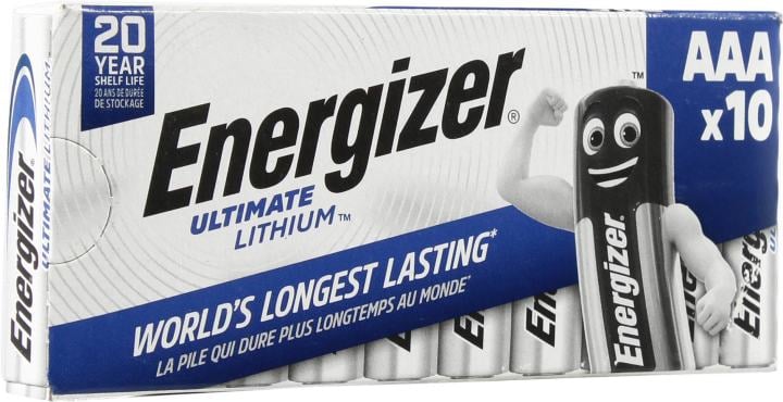 Energizer ULTIMATE <343533> (FR03) Size "AAA", 1.5V, Lithium  <уп. 10 шт>
