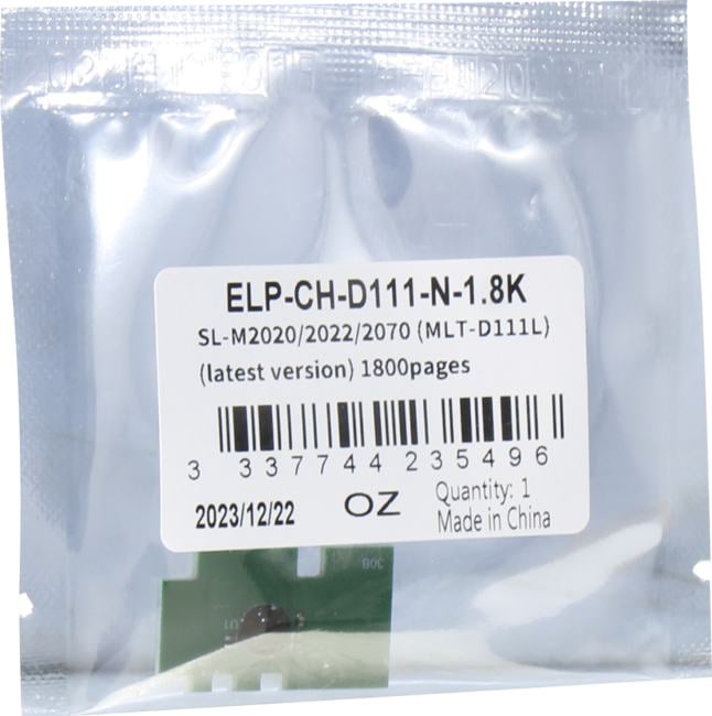 Чип ELP-CH-D111-N-1.8k для Samsung SL-M2020/2022/2070  (MLT-D111L)  (последняя  версия) 1.8K