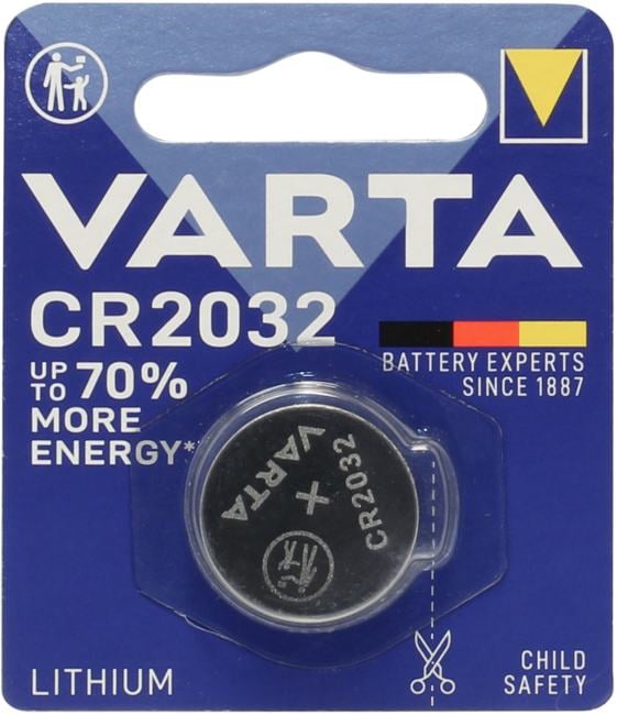 Элемент питания Varta ELECTRONICS CR2032 BL1 Lithium 3V (6032) (2 шт в блистере)