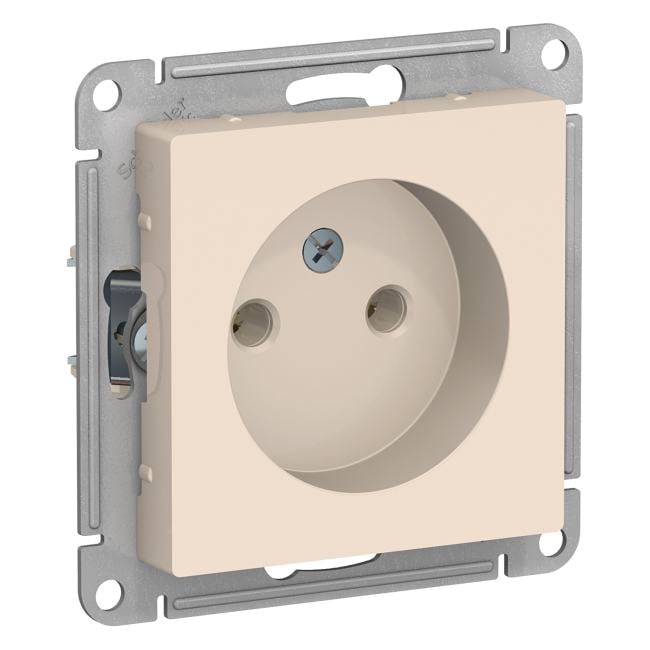 Schneider Electric ATN000241 ATLASDESIGN РОЗЕТКА без заземления без шторок, 16А, механизм, БЕЖЕВЫЙ