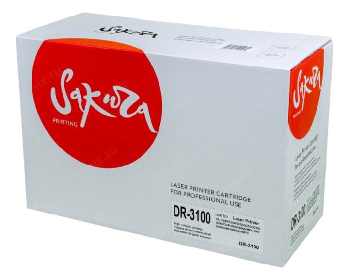 Фотобарабан Sakura DR3100 для Brother HL-5240/5250/5250/5250/5270/5280 DCP-8060/8065 MFC-8460/8660/8670/8860/8870, 25000 к.