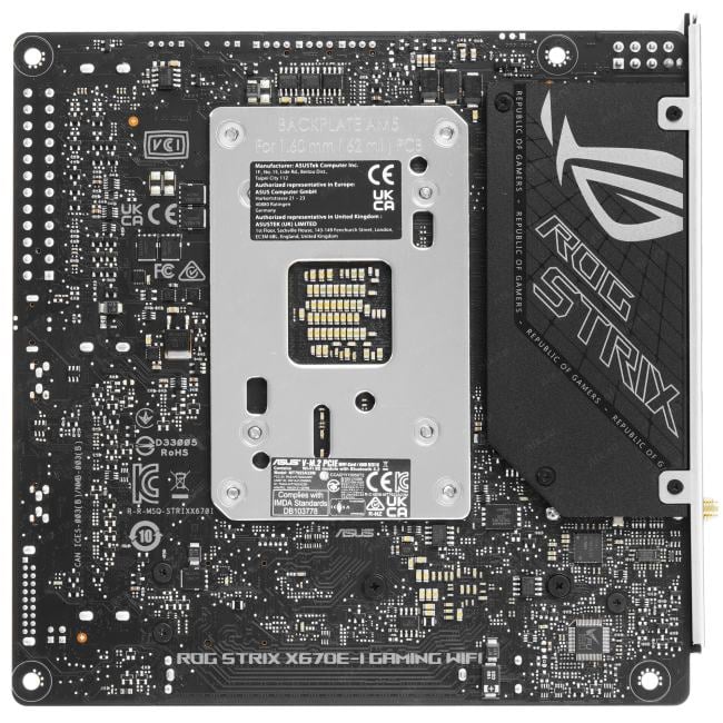 ASUS ROG STRIX X670E-I GAMING WIFI (RTL) AM5 <X670> PCI-E HDMI 2.5GbLAN+WiFi  SATA Mini-ITX 2DDR5
