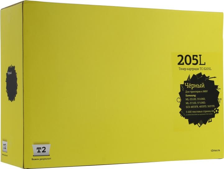 Картридж T2 TC-S205L, черный, для Samsung ML-3310D/3710D