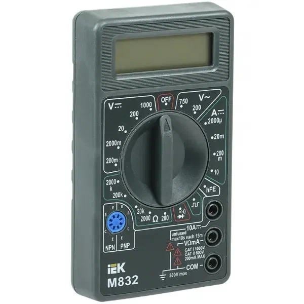 Мультиметр iEK TMD-2S-832, цифровой, Universal M832